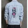 Bunny Men's Casual Denim Jacket for Friend - Contrast Stitching with Outdoor Activities - Gift Idea for Birthday Young Men