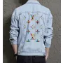 Men's Casual Denim Jacket - for Nephew - Contrast Stitching for Coffee Dates - Great Gift for Christmas Gen Z Men