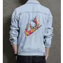 Men's Casual Denim Jacket - Gift for Dad - Urban Design for Music Events - Congratulations for Active Men