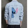 Stitch Men's Casual Denim Jacket - Gift Idea for Dad - Everyday Style for Campus Style - Perfect for Anniversary