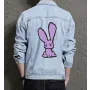 Bunny Men's Casual Jean Coat for Teen Boys - Great Urban Design Gift - Casual Hangouts for Just Because - Fashion-forward Men