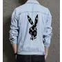 Bunny Rabbit Men's Casual Jean Coat - Ideal Gift for Young Man - Simple Style Style - Great for Street Festivals - College Start Gift