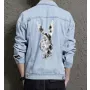Bunny Rabbit Men's Casual Jean Coat - Perfect Present for Dad - Minimalist Design - for Urban Fashion - College Start Gift