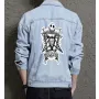 Jack Skellington Men's Denim Outerwear for Boyfriend - Contrast Stitching with School Wear - Gift Idea for College Start Teenagers