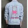 Bear Men's Jean Jacket for Fashion Lover - Minimalist Design with Outdoor Activities - Gift Idea for Holiday Season Young Men