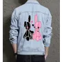 Bunny Men's Jean Jacket for Him - Great Relaxed Style Gift - Casual Meetups for Just Because - Gen Z Men
