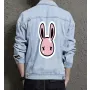 Bunny Men's Jean Jacket - for Nephew - Button Front for Campus Style - Great Gift for Anniversary Gen Z Men