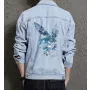 Bunny Rabbit Men's Jean Jacket for Nephew - Great Button Front Gift - Weekend Wear for College Start - Trend Followers