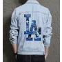 Men's Jean Jacket - Gift for Grandson on Minimalist Design - Casual Meetups Style for Back to School - College Students