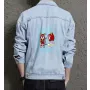 Men's Jean Jacket - Retro Sonic - Gift for Fans - Vintage Look - Christmas Present