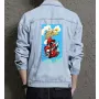 Men's Jean Jacket - Retro Super Payaso Drunk - Gift for Fans - Vintage Look - Christmas Present