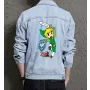 Men's Jean Jacket - Retro Zelda Spirit Tracks - Gift for Fans - Vintage Look - Christmas Present