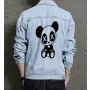 Bear Men's Modern Denim Jacket - Gift for Brother on Stylish Look - Weekend Wear Style for New Year - Millennials