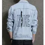 Men's Modern Denim Jacket - Gift for College Student on Minimalist Design - Social Events Style for Just Because - Millennials
