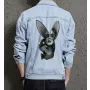 Bunny Rabbit Men's Modern Denim Jacket - Gift for Young Man on Stylish Look - Casual Fridays Style for Valentine's Day - Casual Dressers