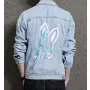 Bunny Rabbit Men's Relaxed Fit Jean Jacket for Teen Boys - Urban Design with Weekend Wear - Gift Idea for Special Occasion Streetwear Enthusiasts