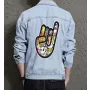 Men's Relaxed Fit Jean Jacket - Gift for Young Man - Button Front for Casual Fridays - Valentine's Day for Street Style Lovers