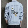 Men's Street Style Denim Jacket for Fashion Lover - Great Contrast Stitching Gift - Leisure Activities for Graduation - College Students
