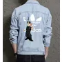 Men's Street Style Denim Jacket - for Grandson - Stylish Look for Coffee Dates - Great Gift for Back to School Streetwear Enthusiasts