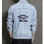 No Fear Men's Street Style Denim Jacket - for Nephew - Stylish Look for Outdoor Activities - Great Gift for Graduation Streetwear Enthusiasts