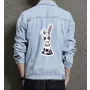 Bunny Men's Street Style Denim Jacket - Perfect Present for Son - Chest Pockets - for Shopping Days - Valentine's Day Gift