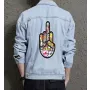 Men's Urban Jean Jacket for Grandson - Vintage Style with Street Style - Gift Idea for College Start Teenagers