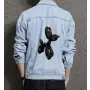Men's Urban Jean Jacket - Gift for Grandson on Contrast Stitching - Shopping Days Style for Valentine's Day - Style-conscious Men