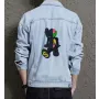 Kaw Bear Men's Urban Jean Jacket - Gift for Husband on Simple Style - Weekend Wear Style for Graduation - Fashion-forward Men