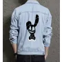 Bunny Men's Urban Jean Jacket - Perfect Present for Teenager - Minimalist Design - for Shopping Days - Birthday Gift