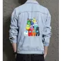 Retro Cartoon Denim Jacket for Men – Gift for Nostalgic Fans – Casual Wear