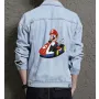 Retro Mario Denim Jacket for Men - Gift for Vintage Enthusiasts - Father's Day Gift