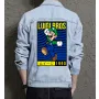 Retro Mario 1990 Denim Jacket for Men - Gift for Gamers - Nostalgic Collectible