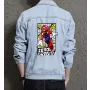 Retro Mario Denim Jacket for Men - Gift for Gamers - Classic Gaming Collection