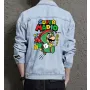 Retro Mario Denim Jacket for Men – Gift for Gamers – Christmas Gift