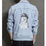 Retro Mario Denim Jacket for Men – Gift for Gamers – Retro Gaming Fans