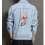Retro Mario Denim Jacket for Men - Gift for Gamers - Retro Gaming Enthusiast