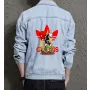 Retro Mario Denim Jacket for Men – Gift for Nintendo Fans – Christmas Gift