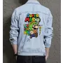 Retro Mario Denim Jacket for Men - Gift for Nintendo Fans - Christmas Gift