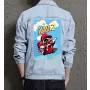 Retro Mario Denim Jacket for Men – Gift for Video Game Fans – Christmas Gift