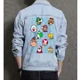 Retro Mario Denim Jacket for Men – Gift for Video Game Fans – Christmas Gift