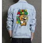 Retro Mario Denim Jacket for Men – Gift for Video Game Fans – Christmas Gift