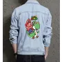 Retro Mario Denim Jacket for Men – Gift for Video Game Fans – Christmas Gift