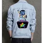 Retro Mario Denim Jacket for Men – Gift for Video Game Fans – Christmas Gift