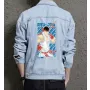 Ryu-jpn Street Fighter Denim Jacket - Stylish Gift for Gamers - Men's Retro Outerwear - Birthday Present
