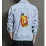 Scorpion Street Fighter Denim Jacket - Gaming Gift for Men - Retro Style - Birthday Present