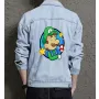 Super Mario Mushroom Denim Jacket for Men - Gift for Video Game Fans - Christmas Gift