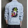 Supper Payaso Denim Jacket - Retro Gamer Gift - Trendy Outerwear for Men - Father's Day Present