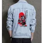 Supper Payaso Sumerai Men's Denim Jacket - Retro Gaming Gift - Stylish Outerwear - Birthday Present