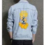 Supper Sayyan Bros Men's Denim Jacket - Retro Gaming Gift - Stylish Outerwear - Christmas Present