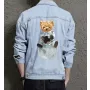 Teddy Astronaut Jean Jacket for Men – Gift for Streetwear Fans – Christmas Gift